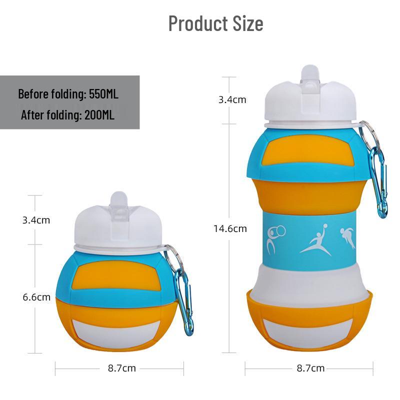 Portable Children's Sports Silicone Folding Water Cup