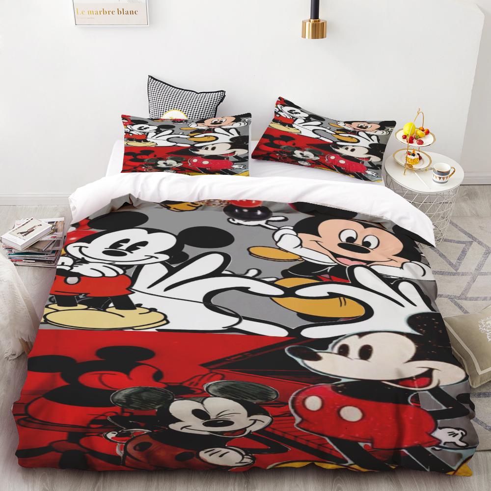 Mickey Anya Forger Duvet Cover Set Comforter Bedding 3d Children'S Bedding Set 3-Piece 1 Quilt Cover King Size Best Gifts