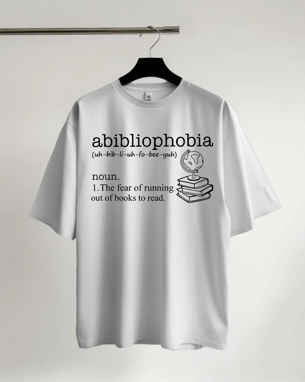 Abibliophobia T-shirt, Vintage reader Shirt Top, Book Definition Shirt Unisex Te L