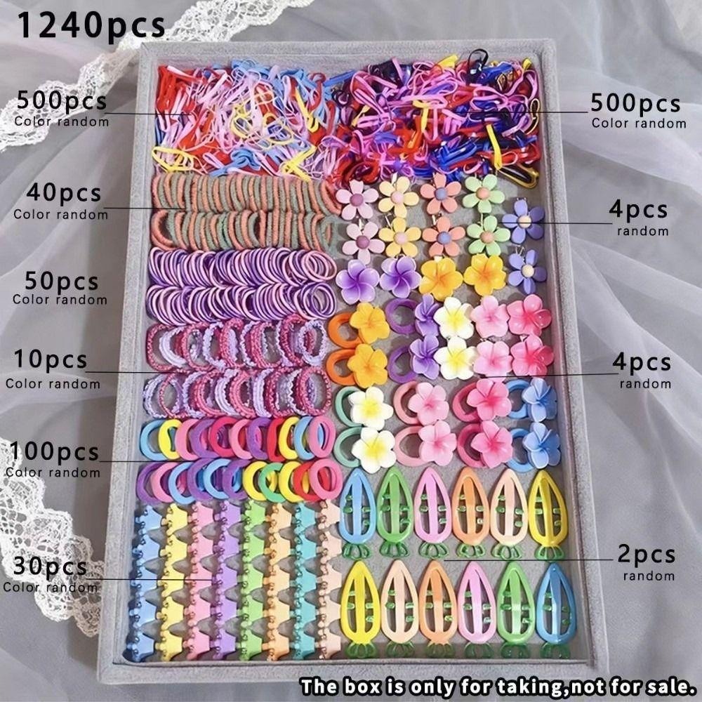 High Elastic Hair Accessories Set No Hurt Hair Hair Clips New Hair Ties Princess Gift Set