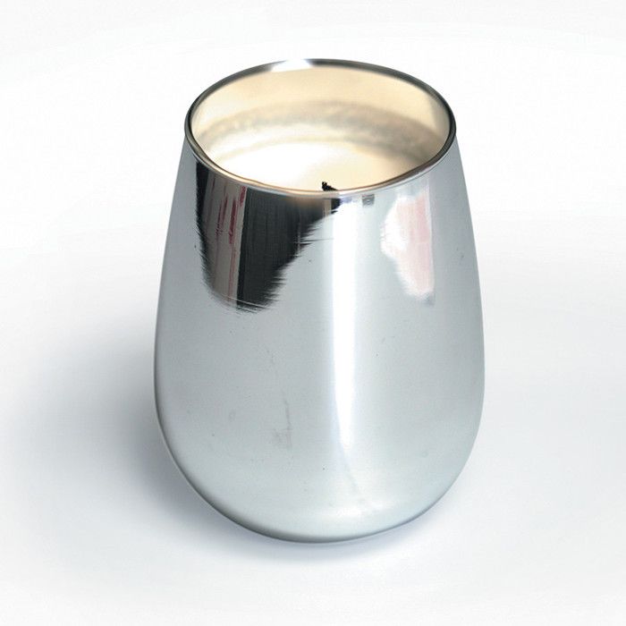 Design Glass for Candle - Silver - 8.5 X 11.5 Cm