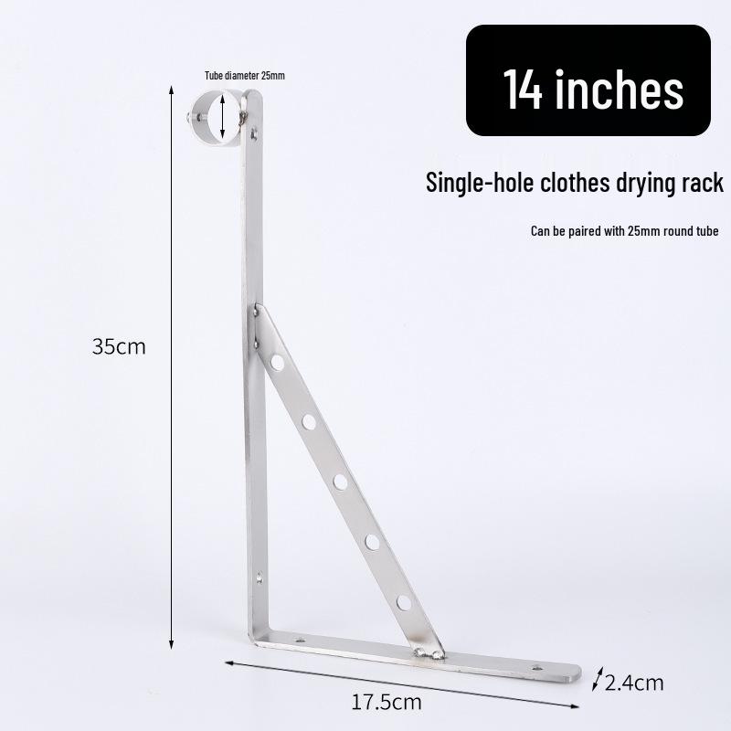 Stainless Steel Triangle Bracket Wall-Mounted Clothes Drying Rack for Balcony
