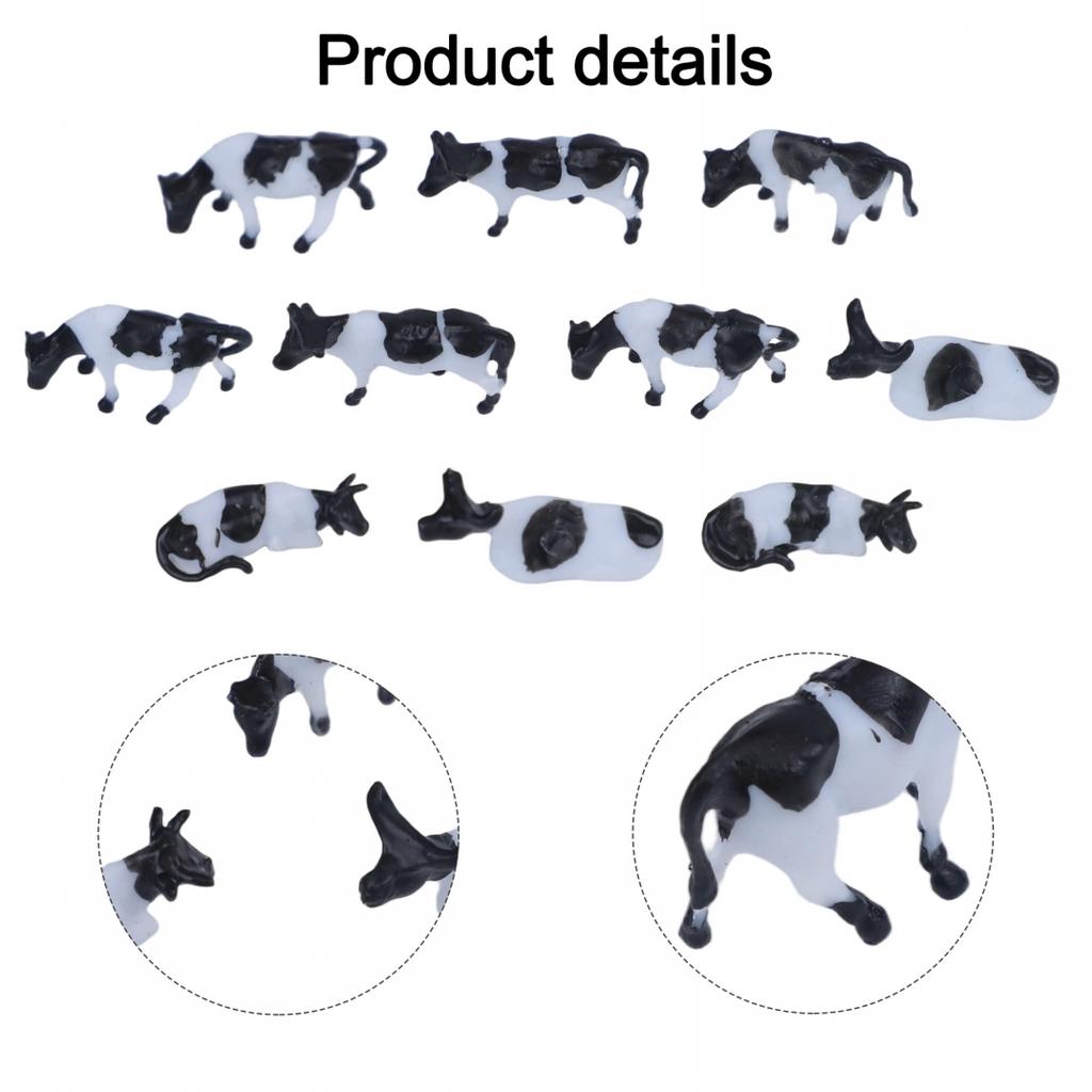 Model Railway Black & White Cow HO/OO Gauge 00 Cows High Quality
