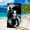 1pc Addams Family Wednesday1 Beach Towel, Sports Cape, Beach and Seaside Swimming Pool Equipment, Fashion Pattern, Rectangular, Travel Essentials