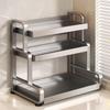 Kitchen Multi-functional 2-Tier Stainless Steel Storage Rack