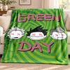 Green day blanket Flannel Blanket Soft Cozy Plush Throw for Sofa Bed Lightweight Home Decoration Outdoor camping