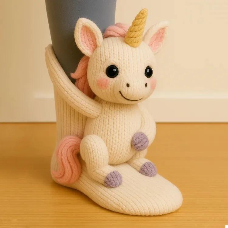 Hot Animal Socks Christmas Knitted Floor Socks Warm Socks Knitted Unicorn Socks Animal Socks