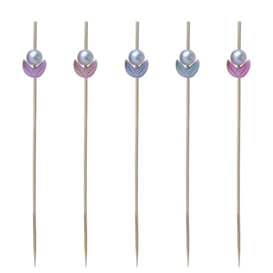 

100 шт., искусственный жемчуг, цветок, фруктовый выбор, пищевой бамбук, шведский стол, кекс, десерт, торт, украшение еды, коктейль, набор зубочисток, кухонные принадлежности для вечеринок разноцветный