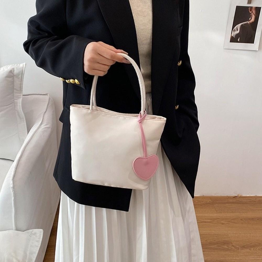 Mit Herzanhänger Unterarmtasche Koreanischer Stil Oxford-Stoff Umhängetasche Nylon-Tragetasche Damen