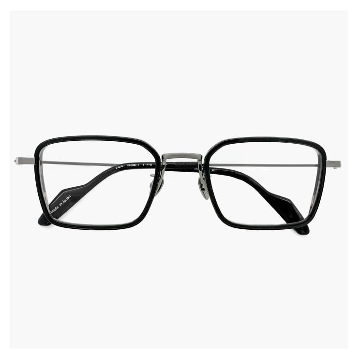 Ochelari Yohji Yamamoto Fabricați în Japonia 1 c01 51mm Ochelari Yohji Yamamoto Pătrați Combinație Titan Beta Ramă Neagră Rame Negre Lentile Demo Sabae