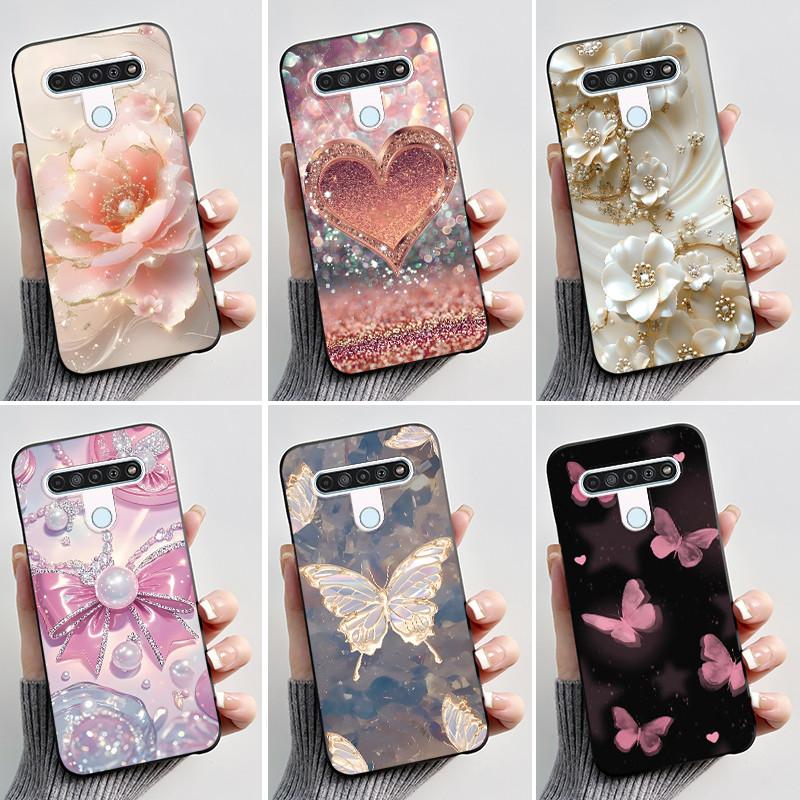 Printing Pattern Case For LG Q61 / LG K61 / LG Q70 Cover Fundas Soft Silicone Black Shell Cute Flower Cartoon Casing Coque Capa