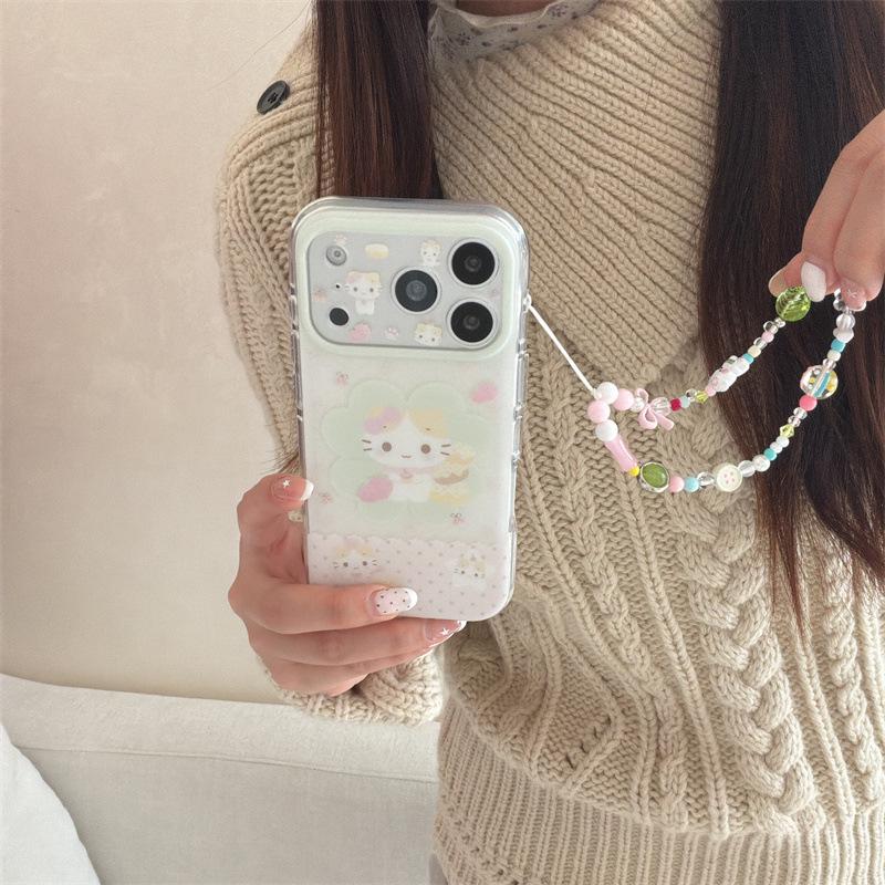 Fresh Clover iPhone 17/16 Pro Max/15 Girly Heart Marshmallow Cat Case