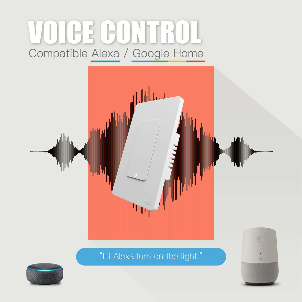 LangYeao Zigbee Smart Light Switch US Standard, No Neutral/Neutral Wire Optional 10A Works with Alexa Google Home