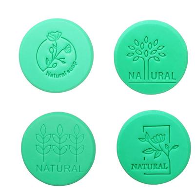 Natural Leaf Plants Pattern Soap Stamp, Resin Soap Stamp, Natural Handmade Seal, 4cm Acrylic, Mini, DIY