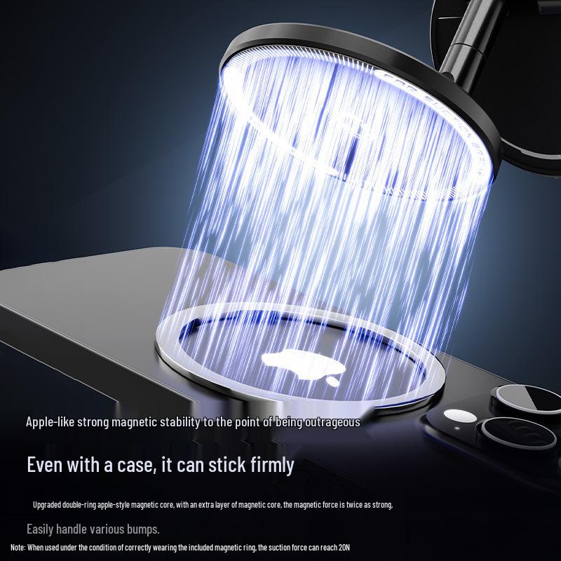Foldable Magnetic Car Phone Holder with Suction Cup for Navigation