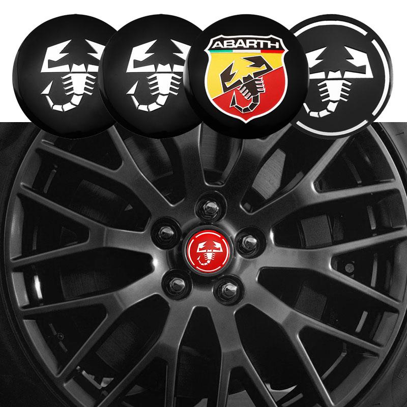 4Pcs 56mm Car Emblem Wheel Center Hub Caps Stickers For FIAT Abarth 500 Tipo FR Panda Argo Freemont Viaggio Bravo Punto Doblo