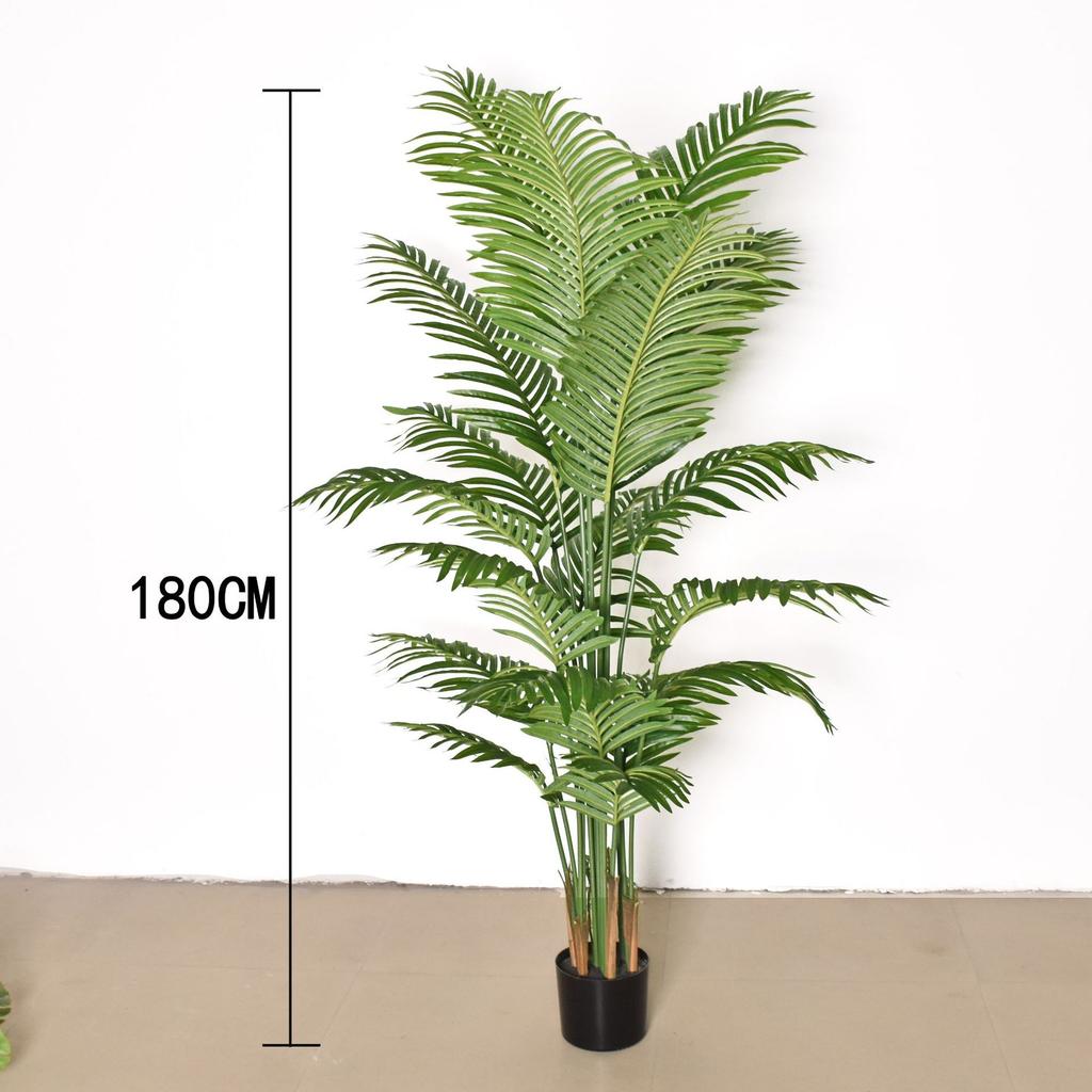 Artificial Areca Palm Potted Tree Floor-standing Outdoor Palm Tree Home Living Room Decoration Artificial Plant Tree 100cm-200cm