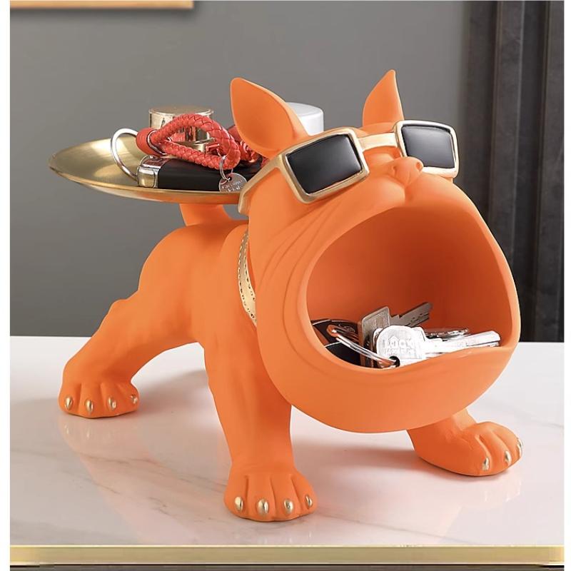 Home Decoration Ornaments Entrance Keys Storage Modern Creative Luxury Design Cute Dog Storage Tray Figurines Crafts Funny Gifts