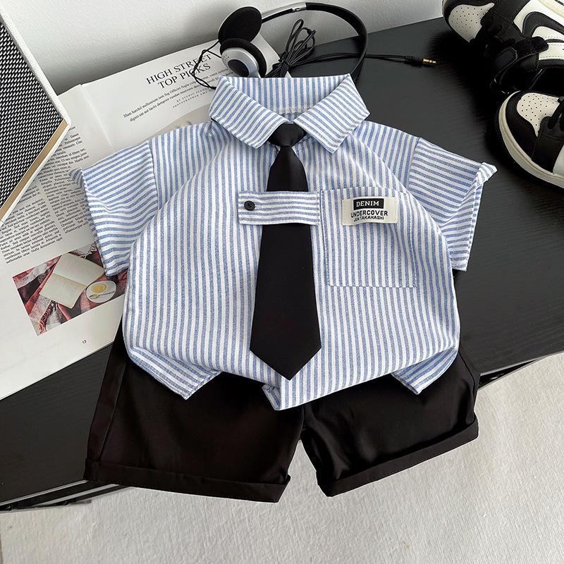 

Baby Clothes Suit Summer Children Boys Fashion Shirt Shorts 2Pcs/Sets Kids Outfits Toddler Casual Costume Infant Tracksuits 80cm