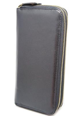 Black1 Sheepskin Wallet for Men and Women, Genuine Leather, Double Zipper, Round Zipper, Coin Purse, Card Holder, Large Capacity, Lightweight, Slim,