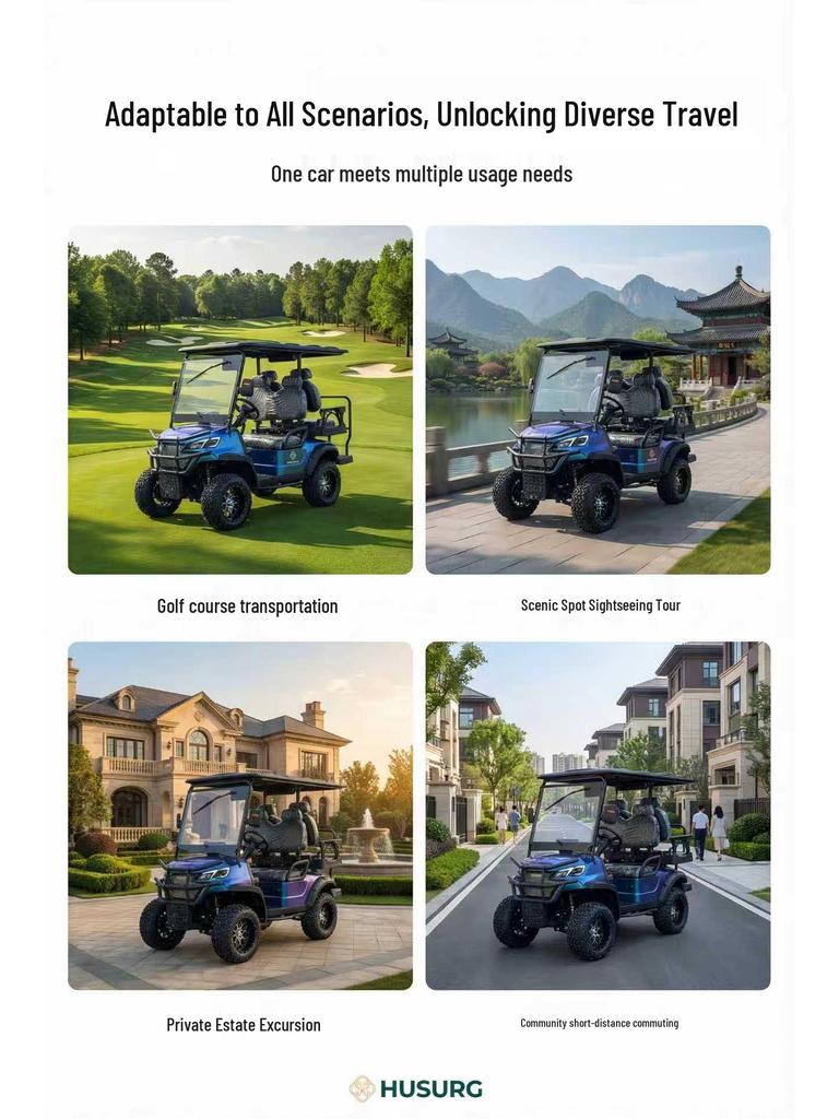 2-8 Seat Golf Cart for Tourist Areas, Hotels, and Scenic Tours