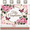 Party Backdrop Floral Flat Feliz Cumpleaos Events Wedding Coming Ceremony Four Photo Booth Background Front Door Decor