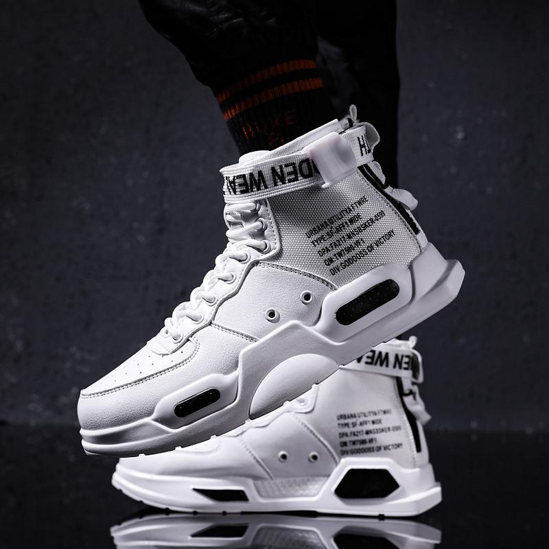Men's Shoe Height Increasing Shoes Men's Trendy Shoes  New Autumn Versatile High Top Basketball Trendy Versatile Sports Shoe