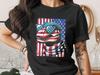 Patriotic T-Rex T-Shirt, 4th of July Dinosaur Tee, USA Flag Independence Day Dino Shirt, American T Rex Graphic Tee Gift