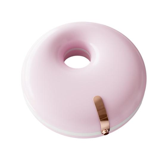 Doughnut Retainer Case with Hook Cleaning Brush Double Layers Portable Invisible Brace Storage Box Mouth Guard Denture Dental Aligner Container Holder