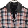 FRED PERRY Check pattern switching Short sleeve shirt M black Men's Used