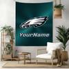 Philadelphia Eagles Custom Your Name Wall Decor Tapestry Art For Pet Memorial Birthdaywedding Party Backdrop Family Gift