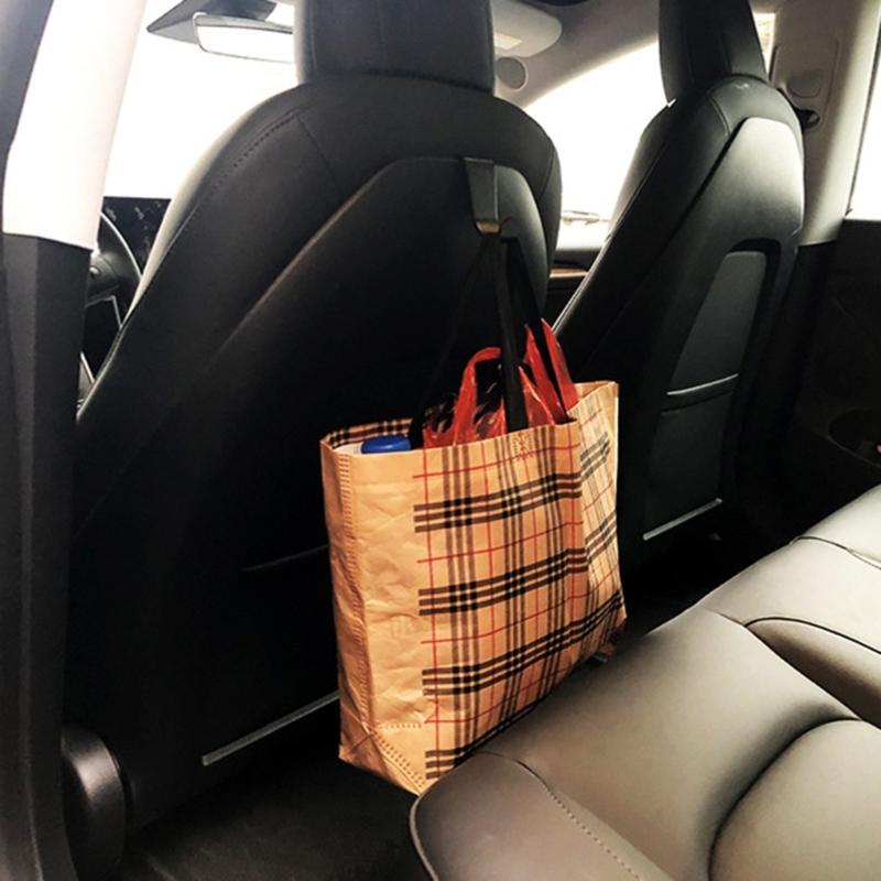 Autositze Kopfstützenhaken, Auto Sitze Haken Aufhänger Aufbewahrungsorganizer Innenraumzubehör für Model 3/Y/X/S Mantelhaken