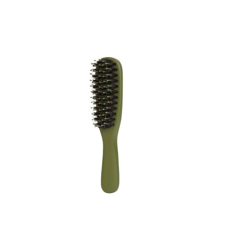 

Ergonomic Hair Brush Green ABS Handle Hair Styling Comb AntiStatic Technology For Curly Long Hair Daily Travel Use