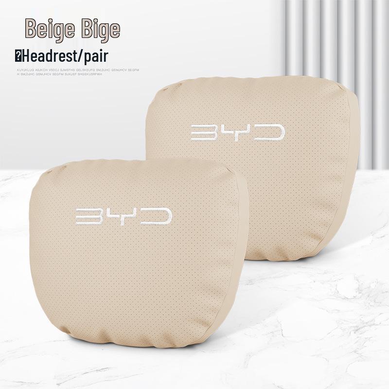 BYD Headrest and Neck Pillow: Compatible with Han, Song Pro, Qin Plus, Song Plus DMI, Tang EV, Yuan Plus, Dolphin Models