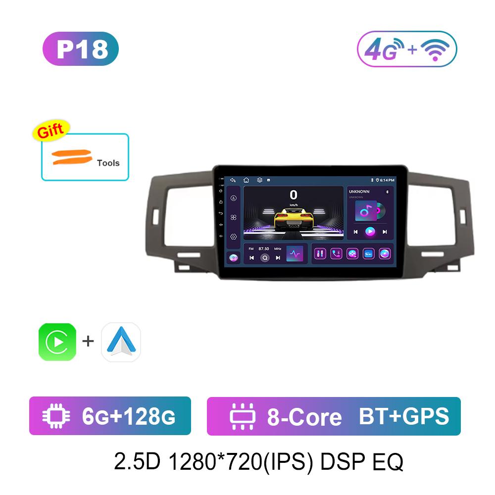 GPS Navigation 9'' for Toyota Corolla 9 E120 2004 - 2006 Android OS Car Video Multimedia Player Carplay 4G WiFi BT Auto Tools