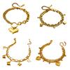 Liebe Schmetterling Geometrisches Design Anhänger Armband Damen Titanstahl Kein Verblassen Schmuck Valentinstag Geburtstagsgeschenk