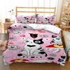 Cute Cat Comfortable Duvet Quilt Cover Pillowcase Bedding Set Children Bedroom Decoration Home Textile