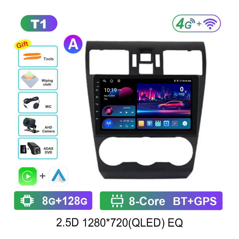 Android OS Navi GPS Car Radio Multimedia Player for Subaru Forester 4 SJ XV WRX 2012 - 2015 2018 DSP Stereo 4G QLED Screen WiFi