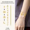 Chinese Style Waterproof Phoenix & Koi Tattoo Sticker - Long-lasting, Aesthetic Dunhuang Design for Arm & Collarbone