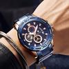 Herrenuhren Top Marke Mode Luxus Gold Edelstahl Quarz Uhr Herren Wasserdicht Sport Chronograph Uhr