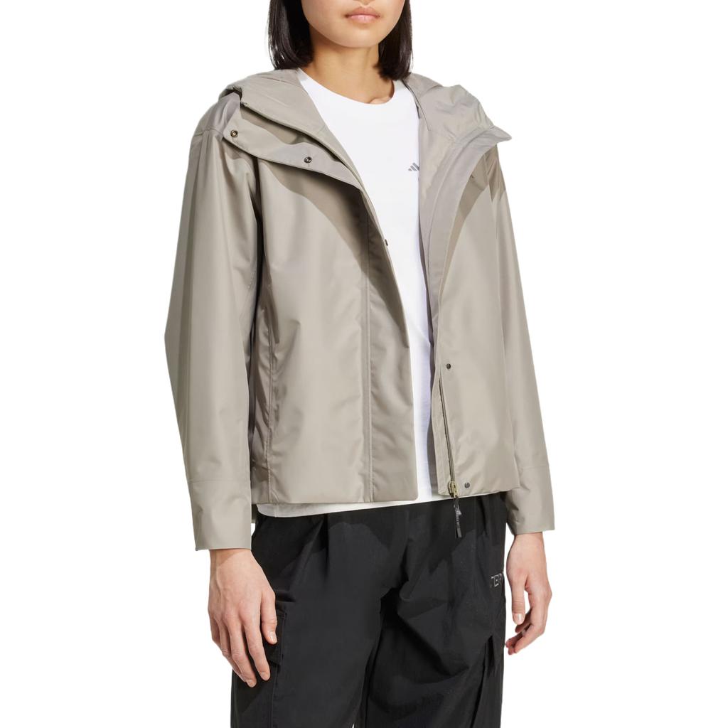 adidas Terrex Hooded Skin-Friendly Comfortable Solid Color Waterproof Windproof Jacket Women Jacket JV8717