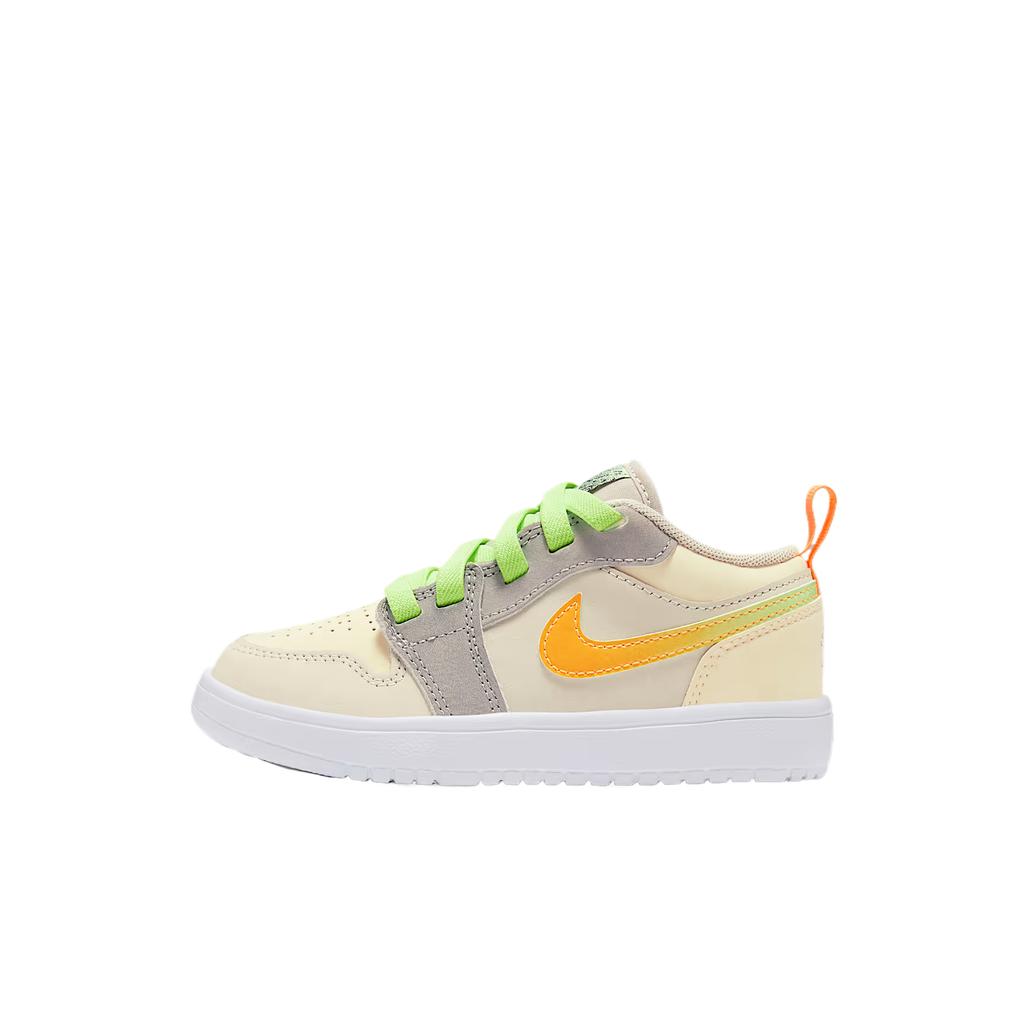 Jordan 1 Leather Low Alt Comfortable Fashion Simple Trendy Kids Sneakers Kids Sneakers Yellow Gray HQ5774-001