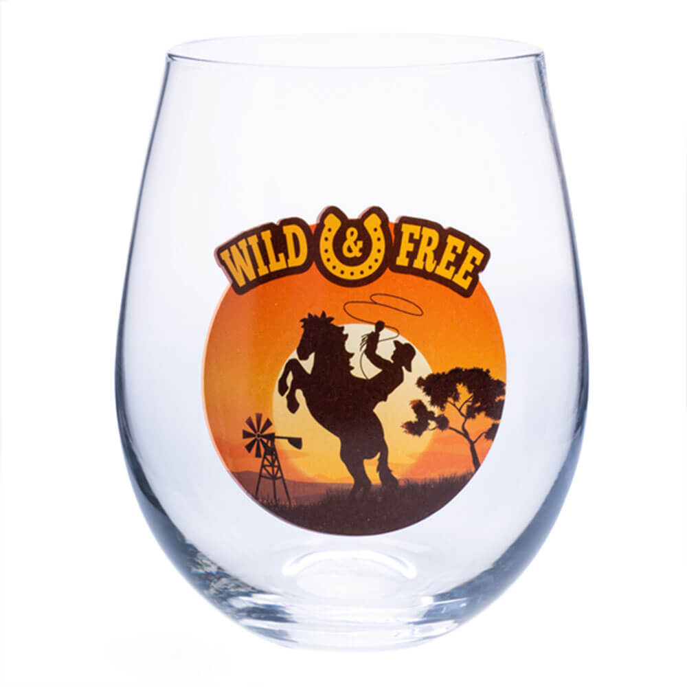 Stemless Wine Glass (Wild and Free)