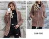 Plus Size Evropský a Americký Dámský Kardigan s Kapucí Dlouhý Plyšový - Podzimní/Zimní Kolekce