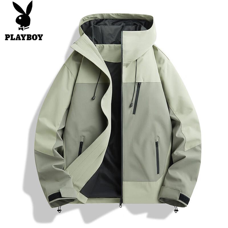 PLAYBOY Men s Casual Outdoor Windbreaker Jacket 4XL