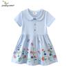 New Summer Arrival: Short-Sleeved Cotton Princess Dress with Doll Collar for Toddlers and Girls