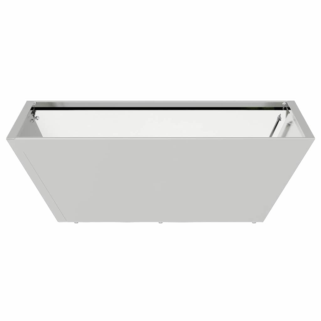 Garden Planter Silver 50 X 50 X 15 Cm Galvanized Steel