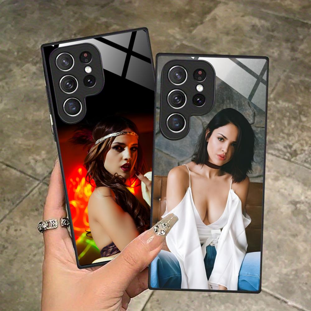 Fashion Eiza Gonzalez Glass Mobile Phone Case for Samsung Galaxy A56 55 54 53 52 51 36 35 34 23 16 15 5G Colorful Cover