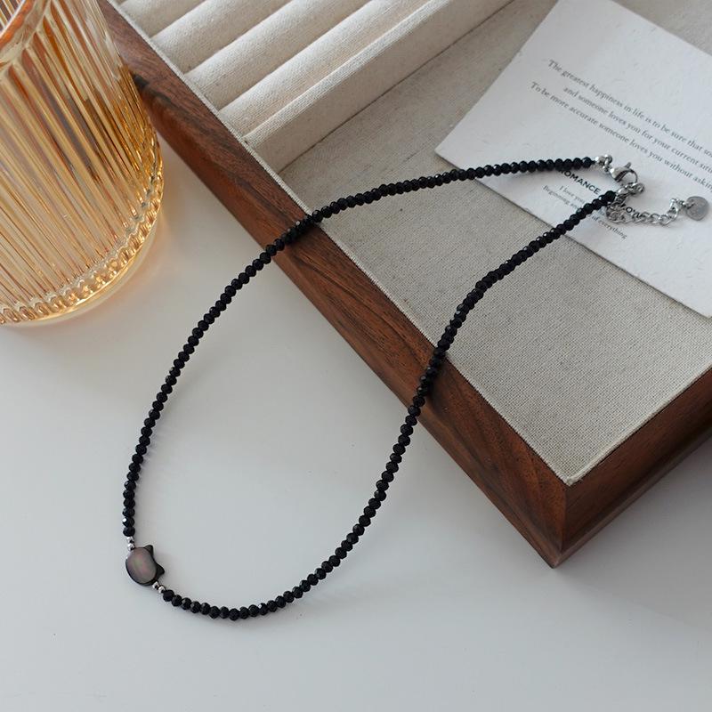 Natural Freshwater Pearl & Tiger Eye Bohemian Necklace - Autumn/Winter French Retro Clavicle Chain for Women