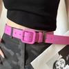 Wide PU Leather Women Belt Simple Pin Buckle Adjustable Wild Waistband Female Student Jeans Pant Decorative Hip Hop Y2K Straps